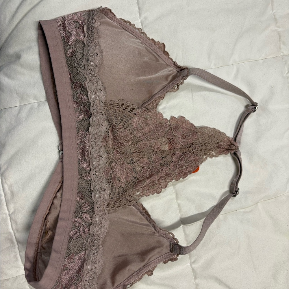 Abercrombie & Fitch Lace Bralette in Dusty Rose